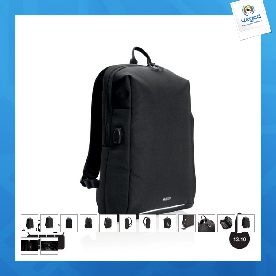 Sac à dos avec port usb ordinateur 15,6' swiss peak aware™