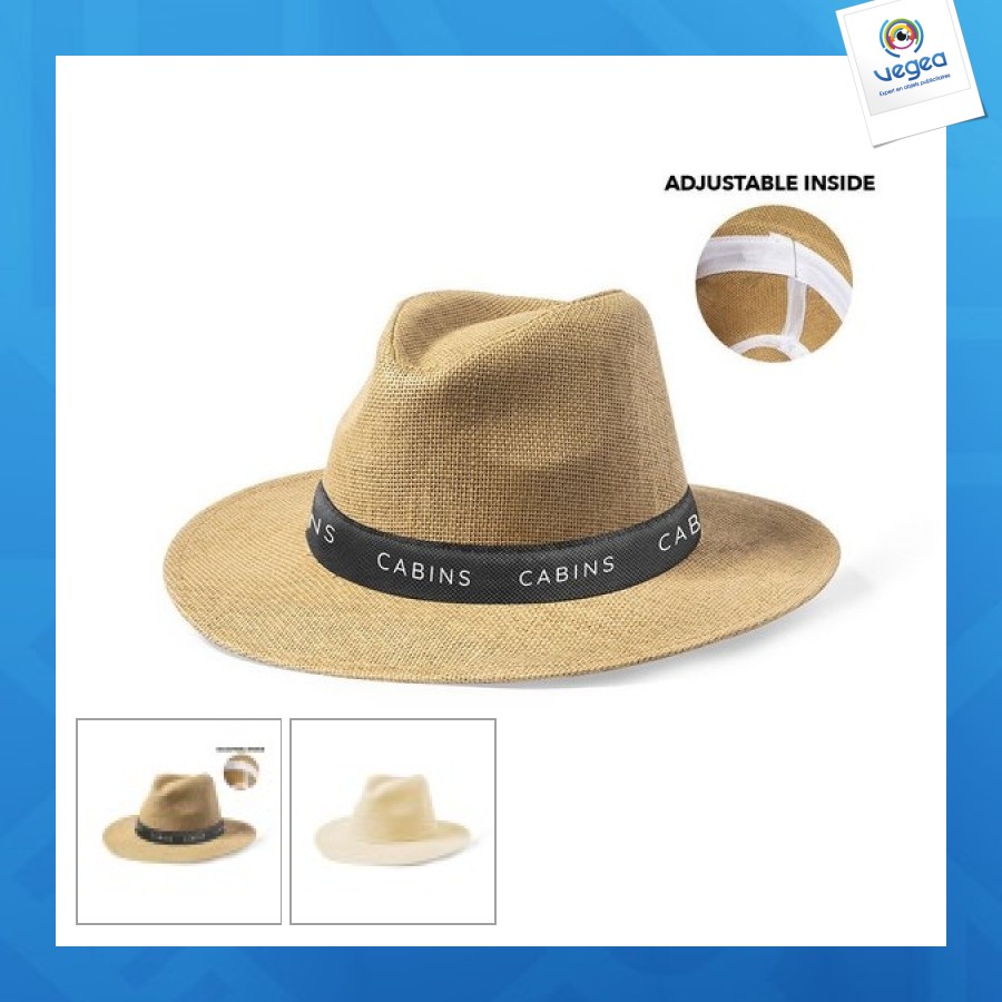 Chapeau indiana en paille de papier