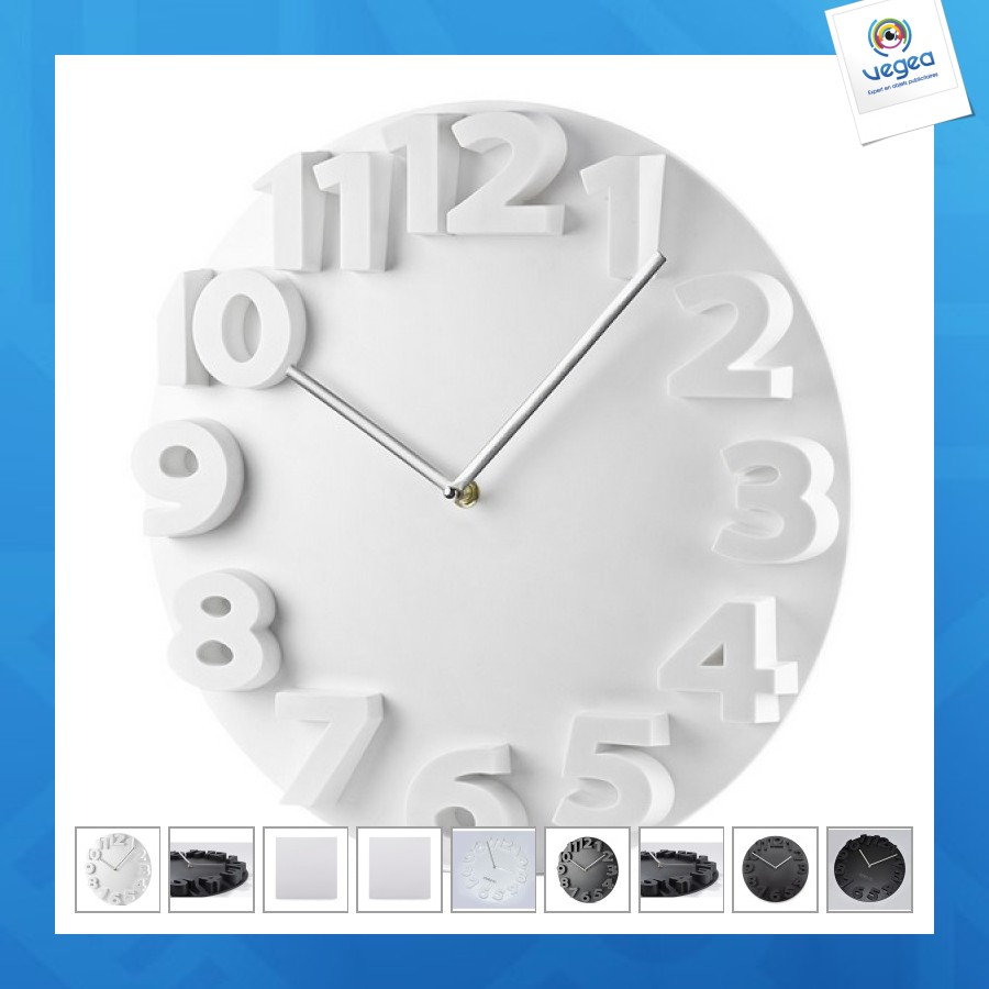 Horloge personnalisable murale