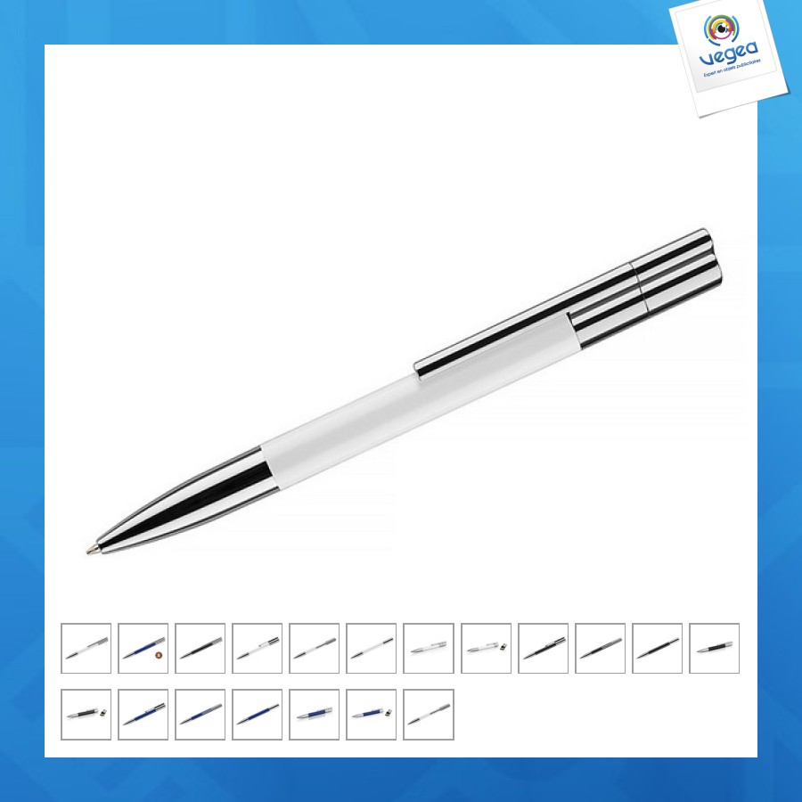 Stylo publicitaire à bille avec clé usb brainy 16gb