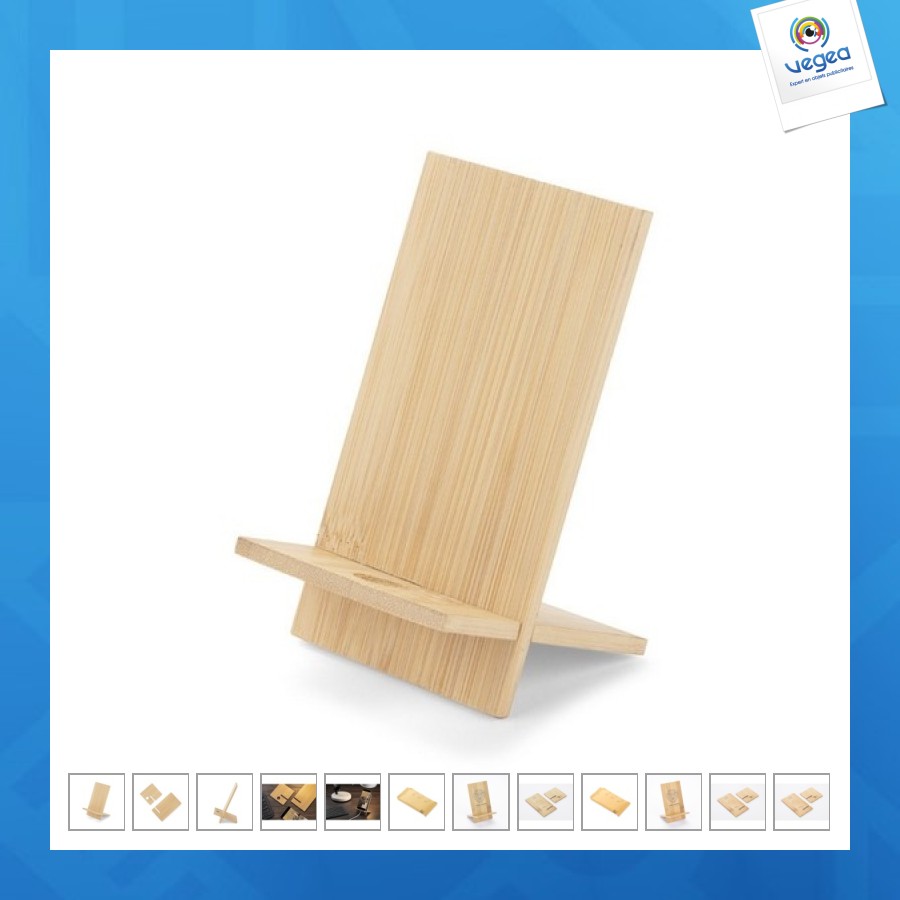 Support de téléphone personnalisable en bambou
