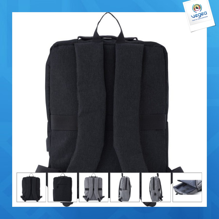 Sac à dos porte-ordinateur en polyester 600d carlito