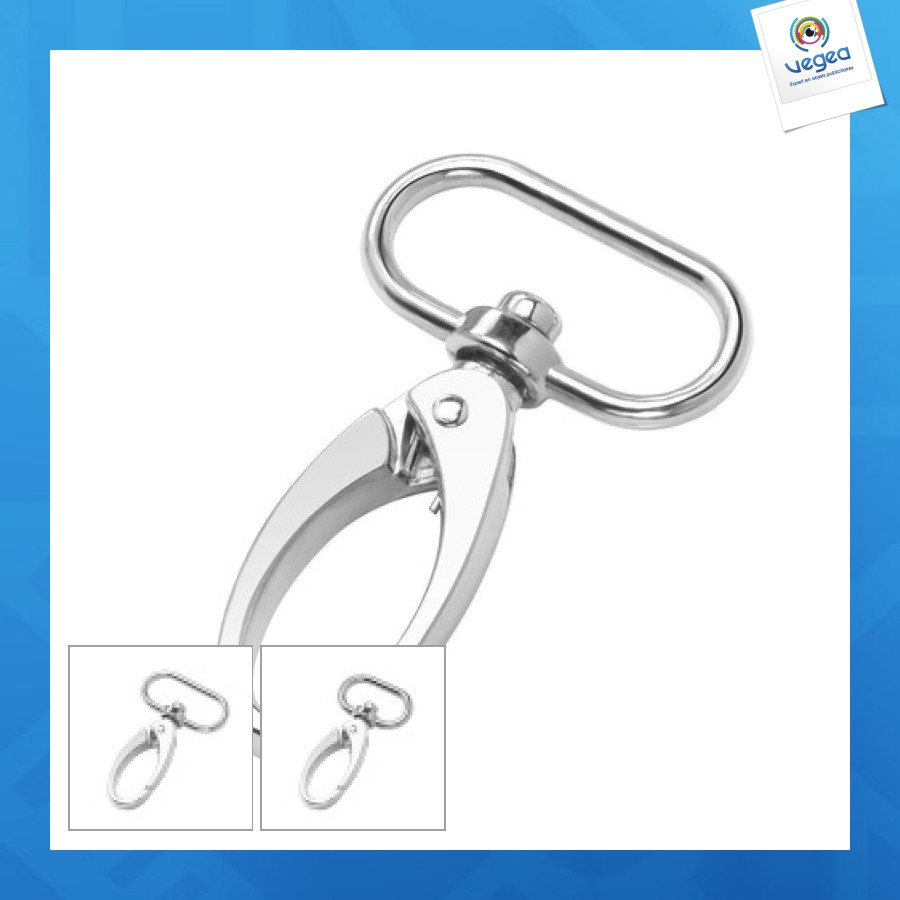 Mousqueton personnalisable forme ovale