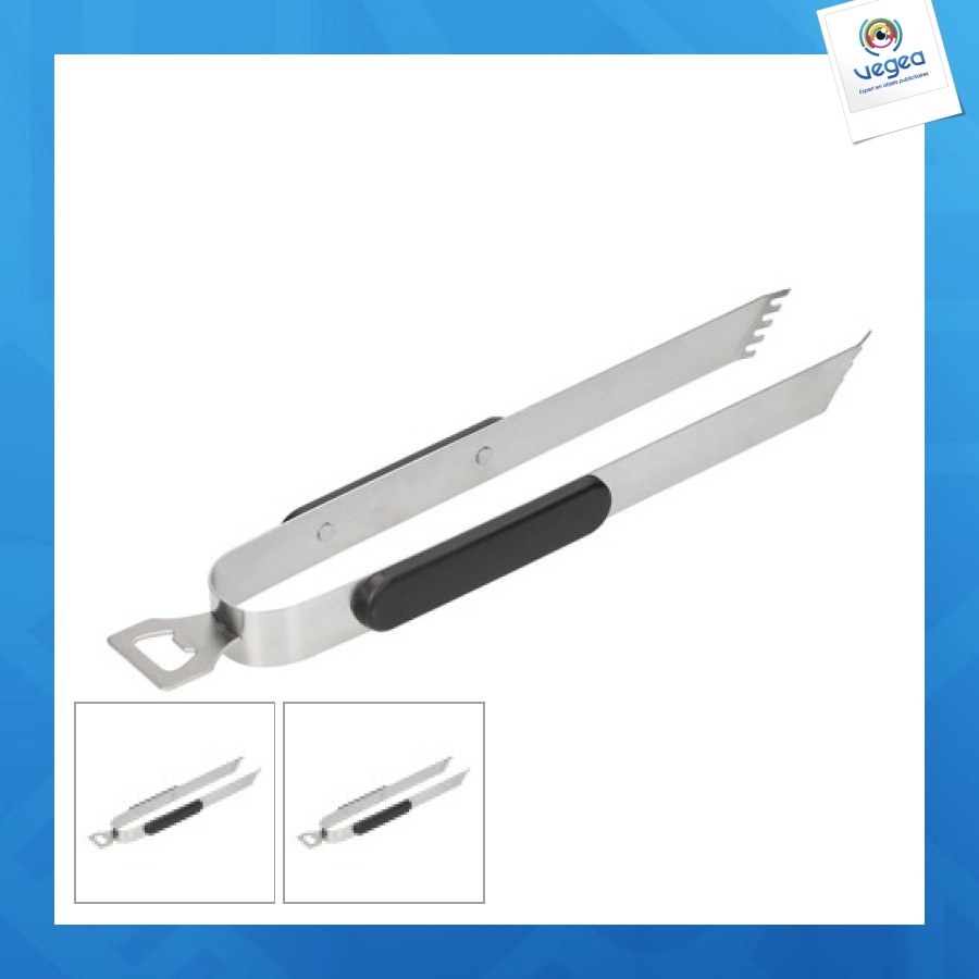 Pince à barbecue avec décapsuleur opener, 35 cm