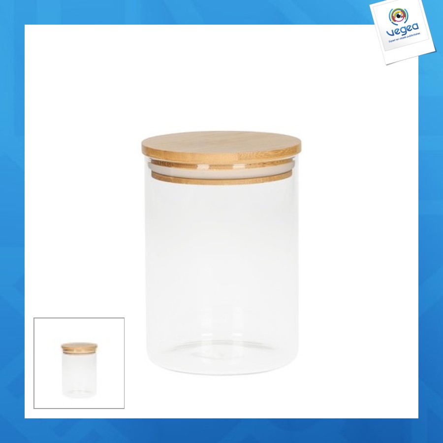 Récipient en verre bambou 700ml