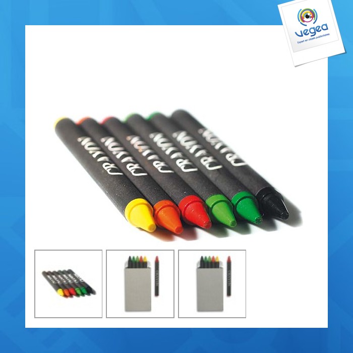 Brabo - etui 6 crayons cire