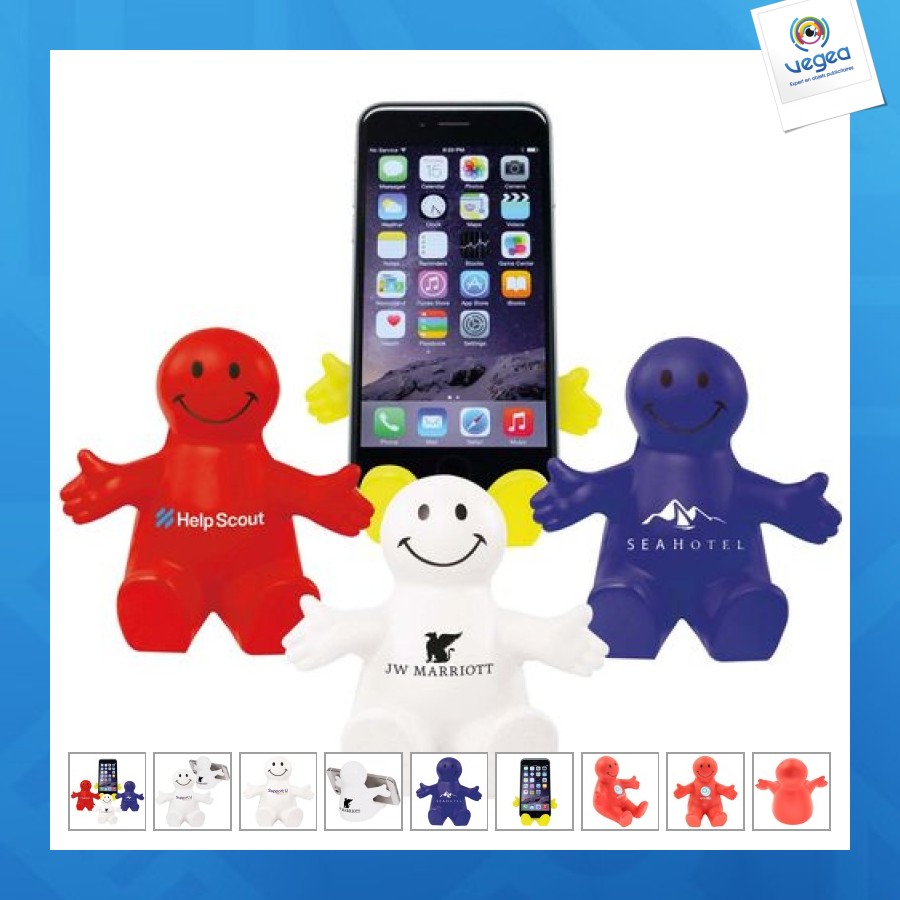 Support de téléphone avec logo smiley
