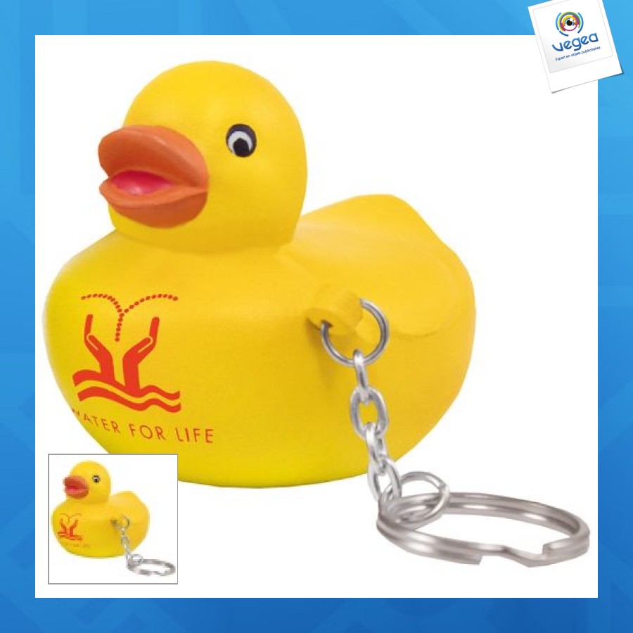 Porte-clés canard anti-stress