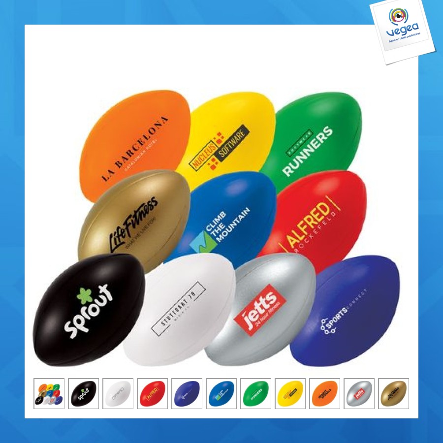 Ballon de rugby publicitaire anti-stress