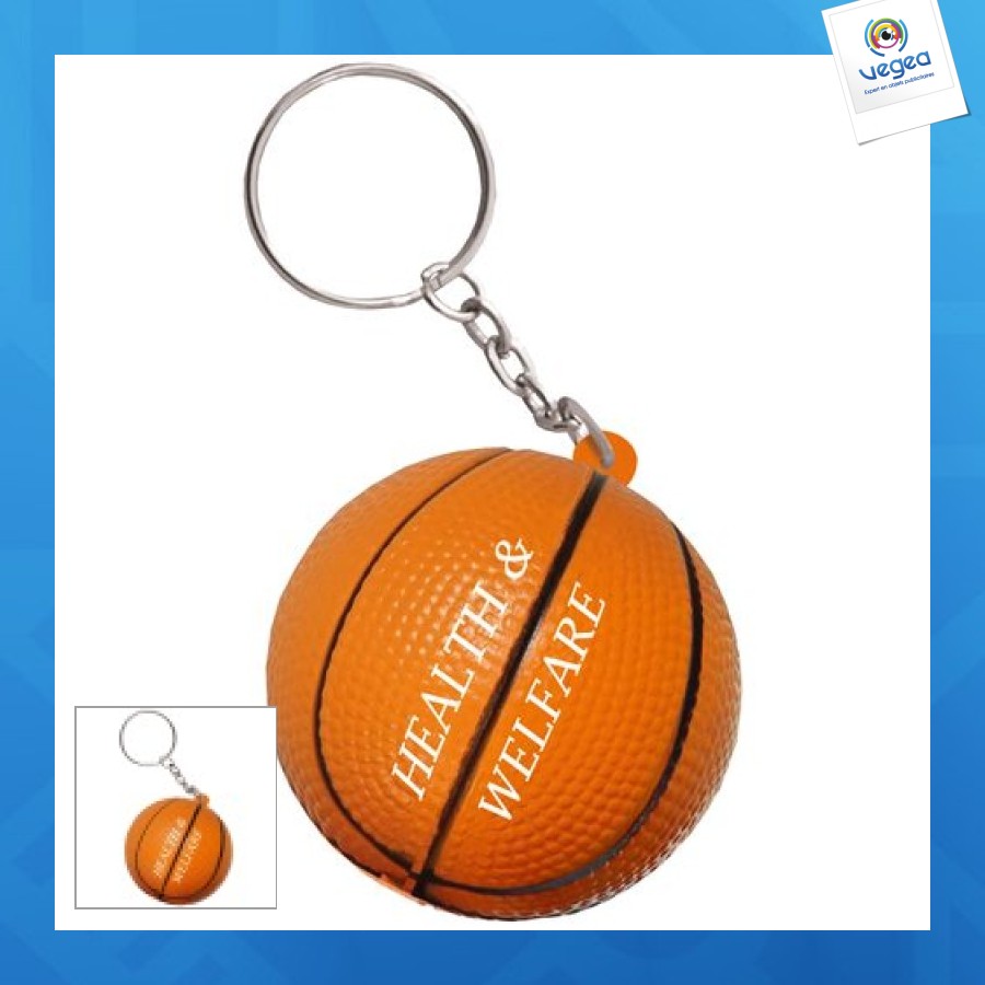 Porte-clés basketball anti-stress