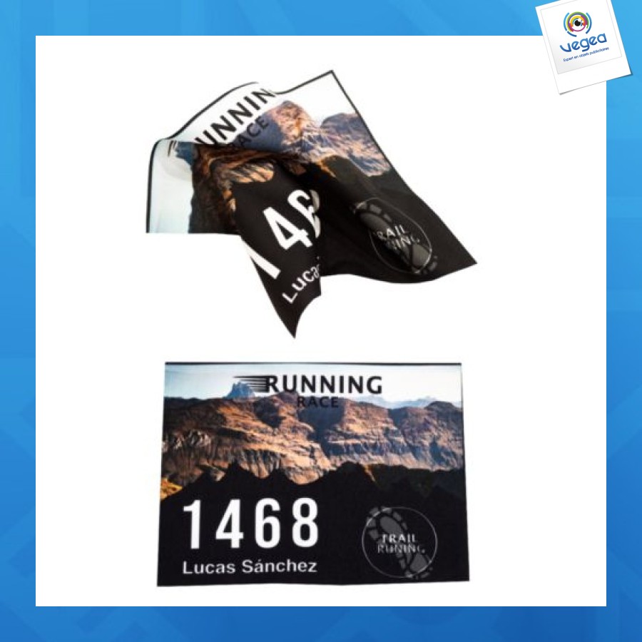 Dossard promotionnel de course sublimé microfibre