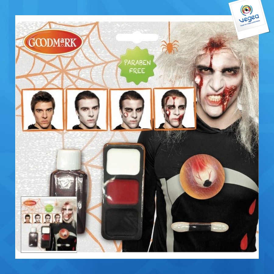 Kit maquillage publicitaire zombie homme