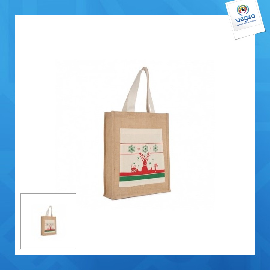 Sac shopping avec motifs de noël