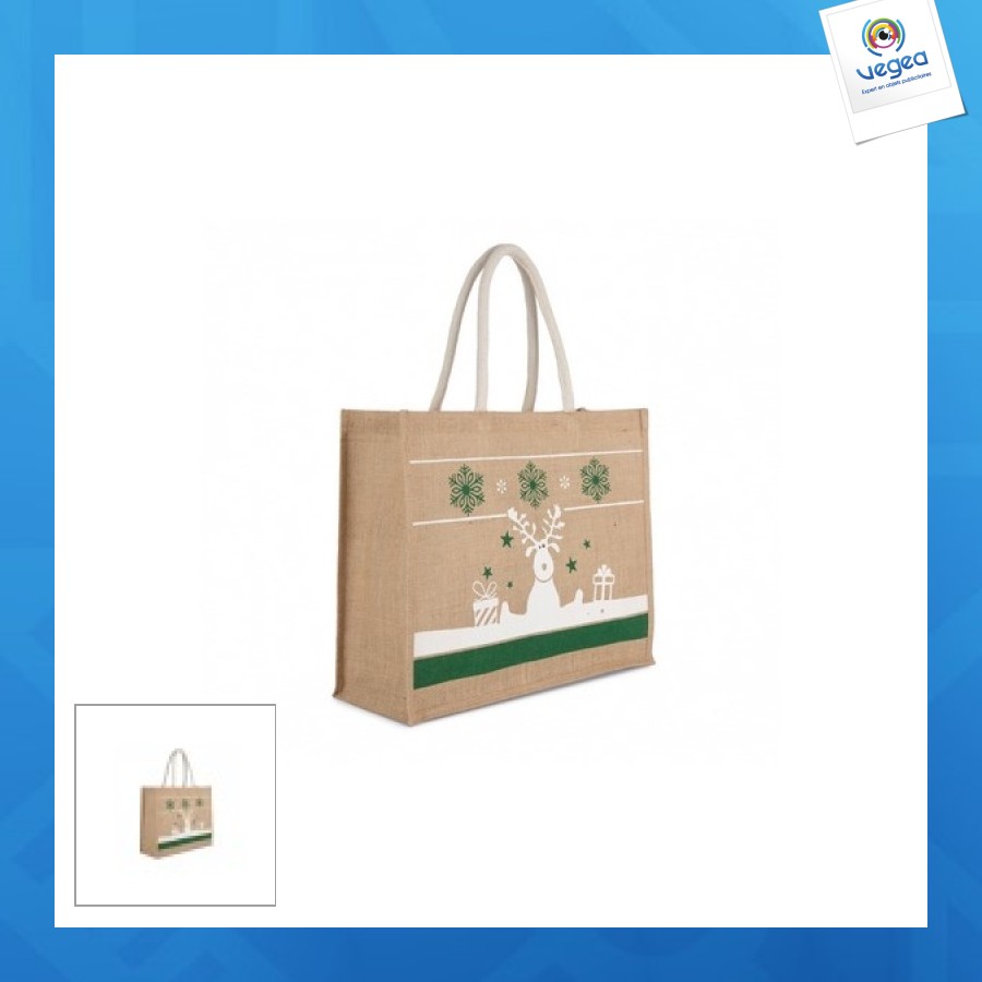 Sac shopping avec motifs de noël