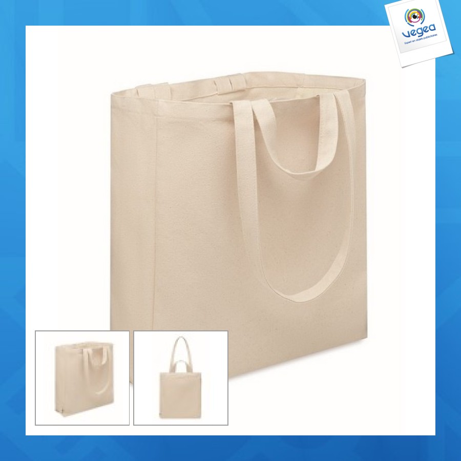  sac shopping en coton recyclé