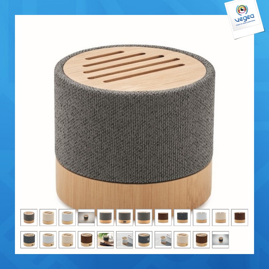 Haut-parleur personnalisable bambou rpet