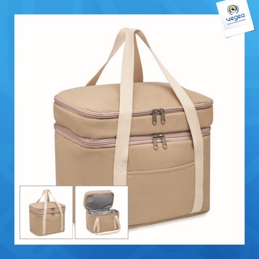 Sac isotherme publicitaire en toile 320g/m
