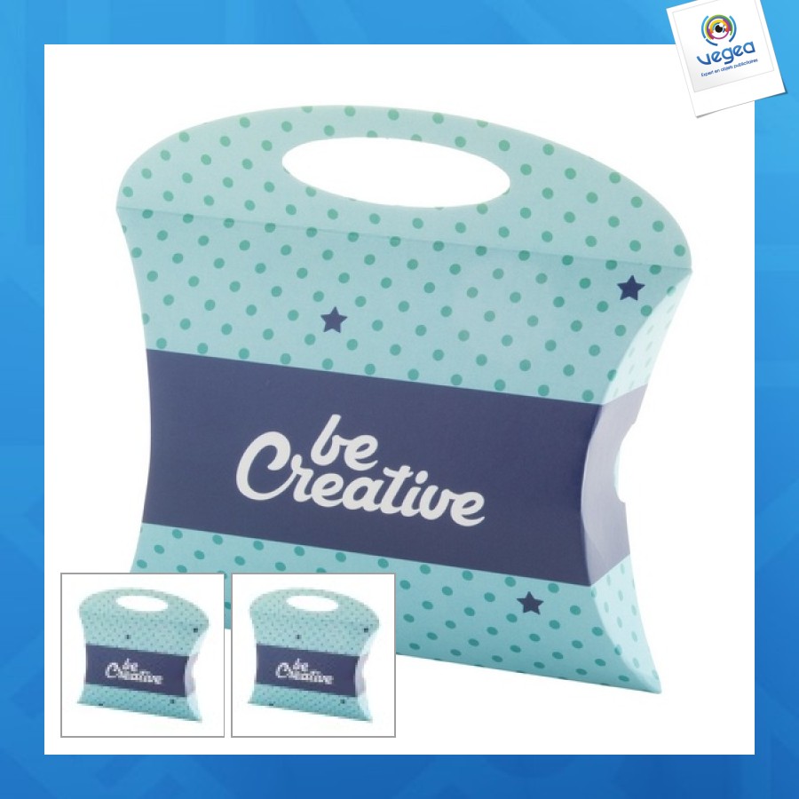 Creabox pillow carry s boite personnalisable en forme de petit coussin