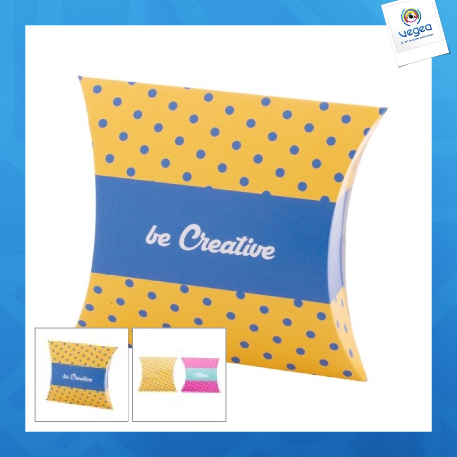 Creabox pillow lock s boîte personnalisable en forme de coussin