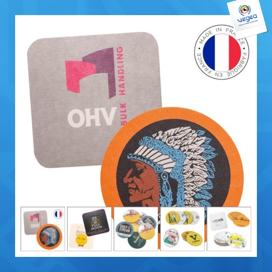 Sous-bock avec logo classique éco