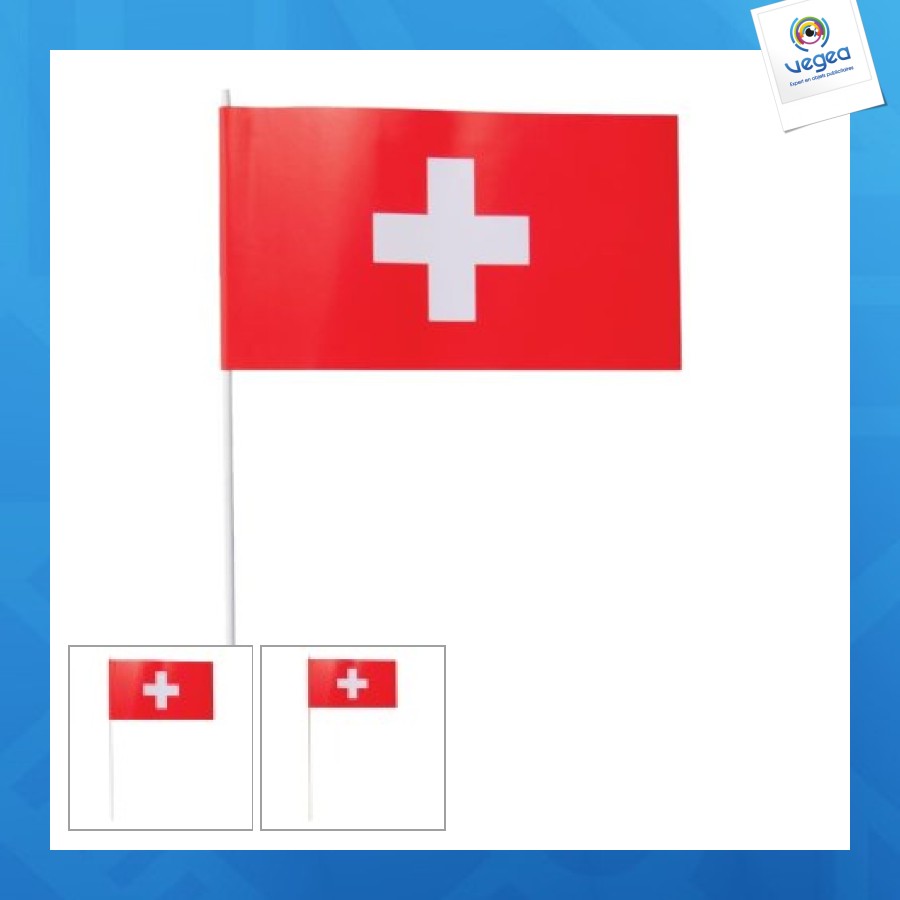 Petit drapeau publicitaire suisse