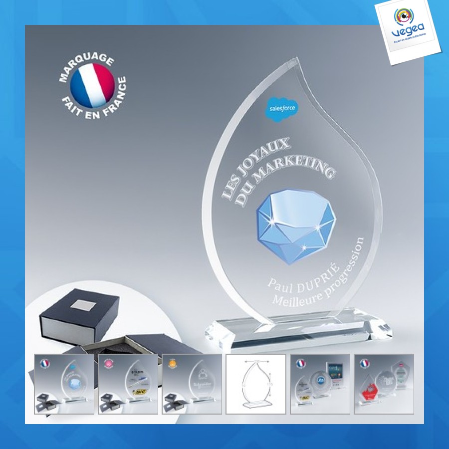 Trophée personnalisable feu