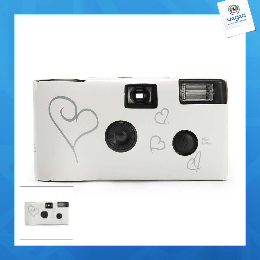 Appareil photo jetable publicitaire 17 poses avec flash