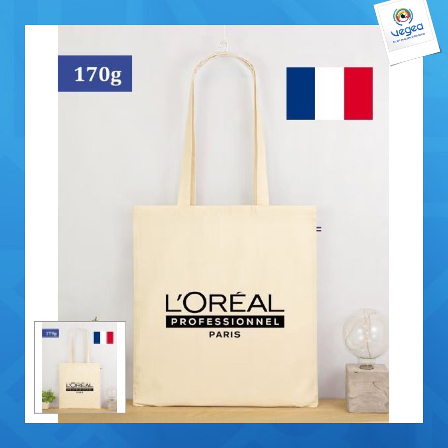 Tote bag français en coton 170g