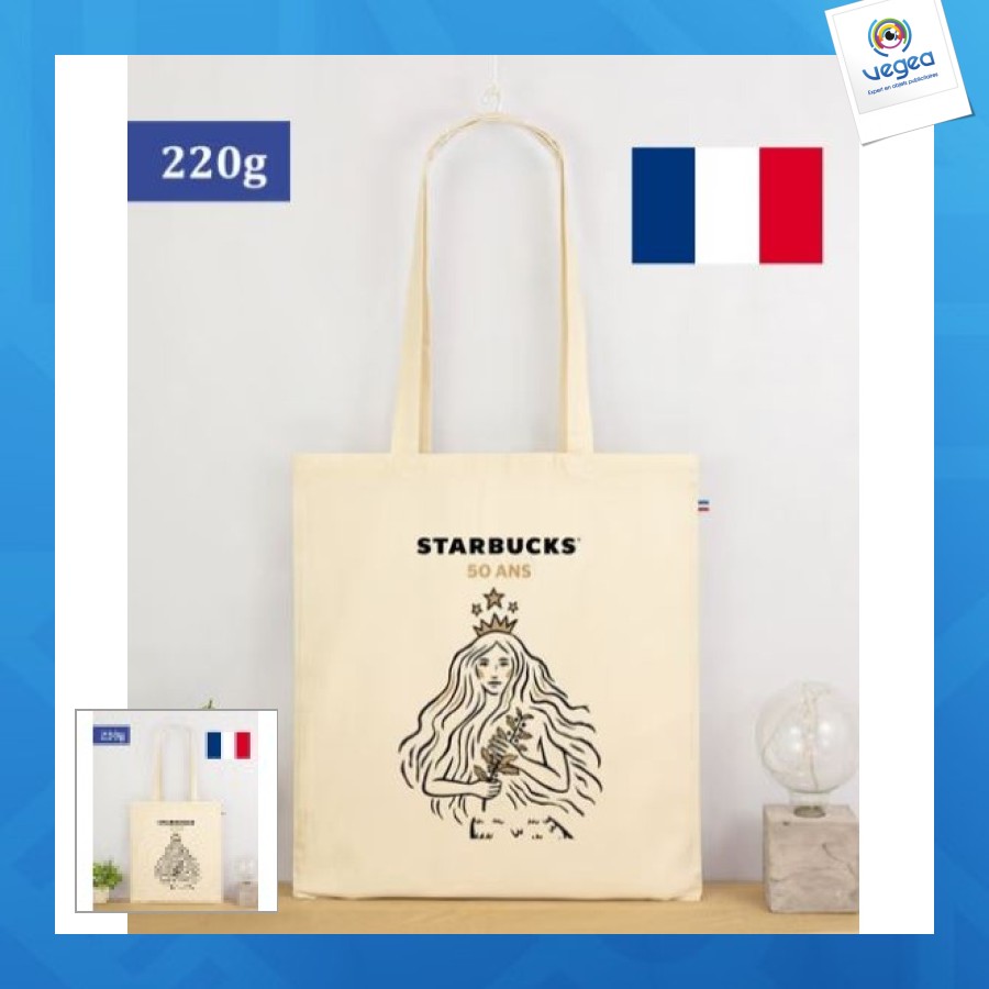 Tote bag français en coton 220g