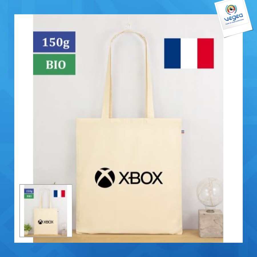 Tote bag français en coton bio 150g