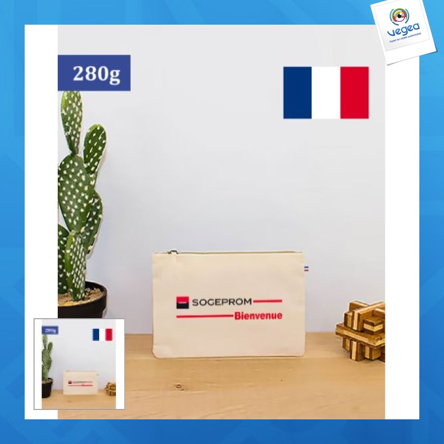 Trousse française 27x18cm en coton 280g