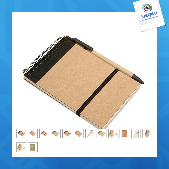  bloc-notes personnalisé recyclé et stylo