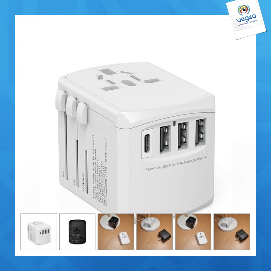 Tripper - adaptateur personnalisable de voyage universel
