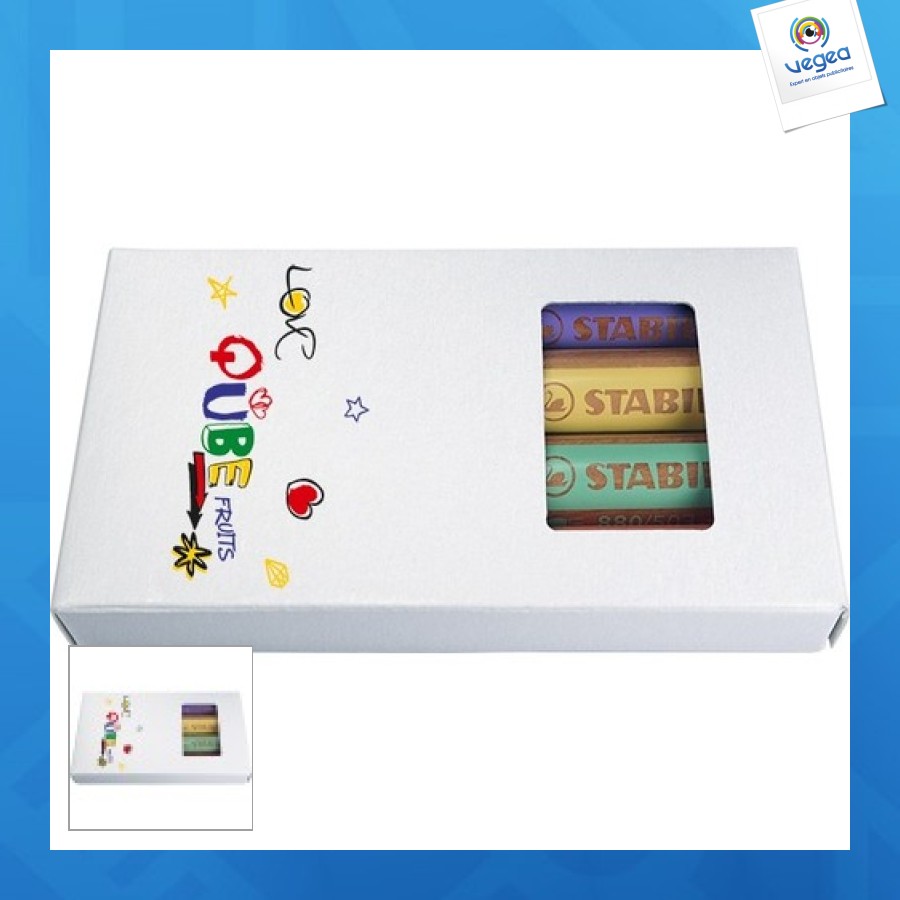 Stabilo personnalisable woody duo set de 4 crayons de couleur