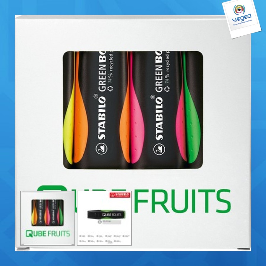 Stabilo publicitaire green boss surligneur set de 4