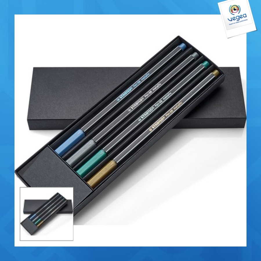 Stabilo publicitaire pen 68 metallic stylo feutre set