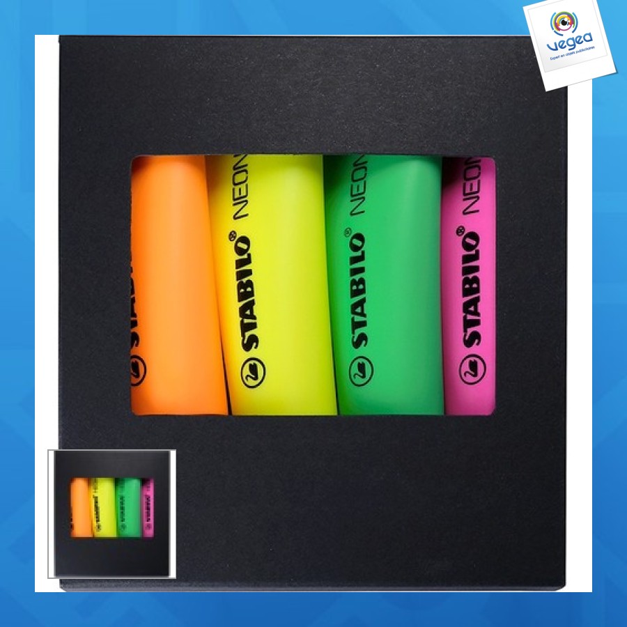 Stabilo personnalisable neon surligneur set de 4