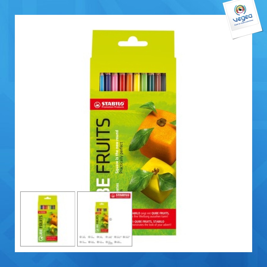 Stabilo publicitaire greencolors set de 12 crayons de couleur