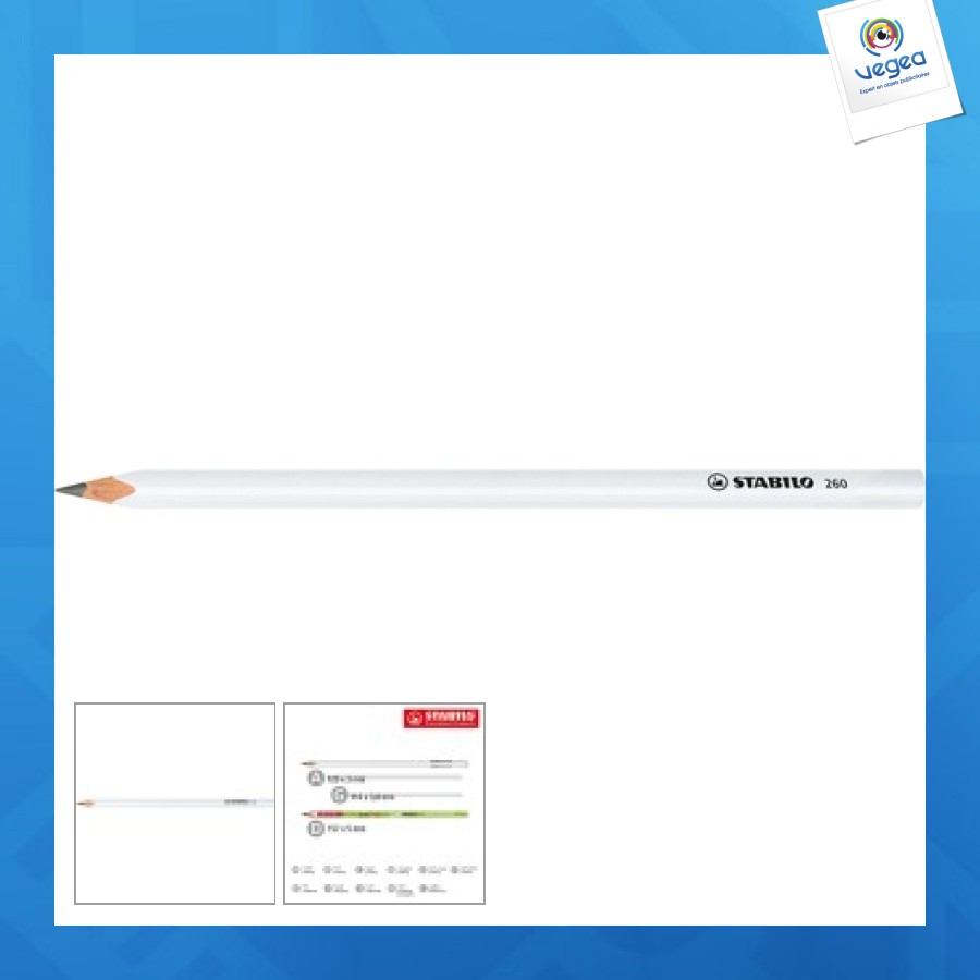 Stabilo personnalisable crayon graphite triangulaire blanc