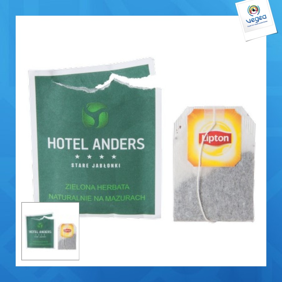 Sachet de thé lipton sous enveloppe papier