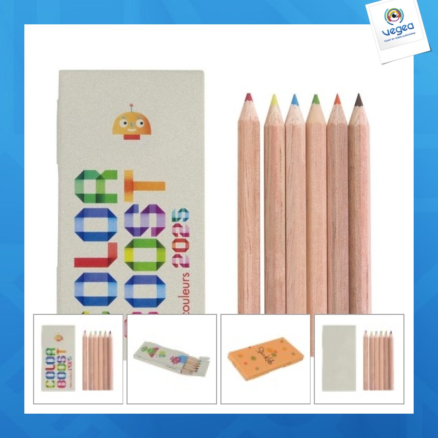 Set de 6 crayons couleurs