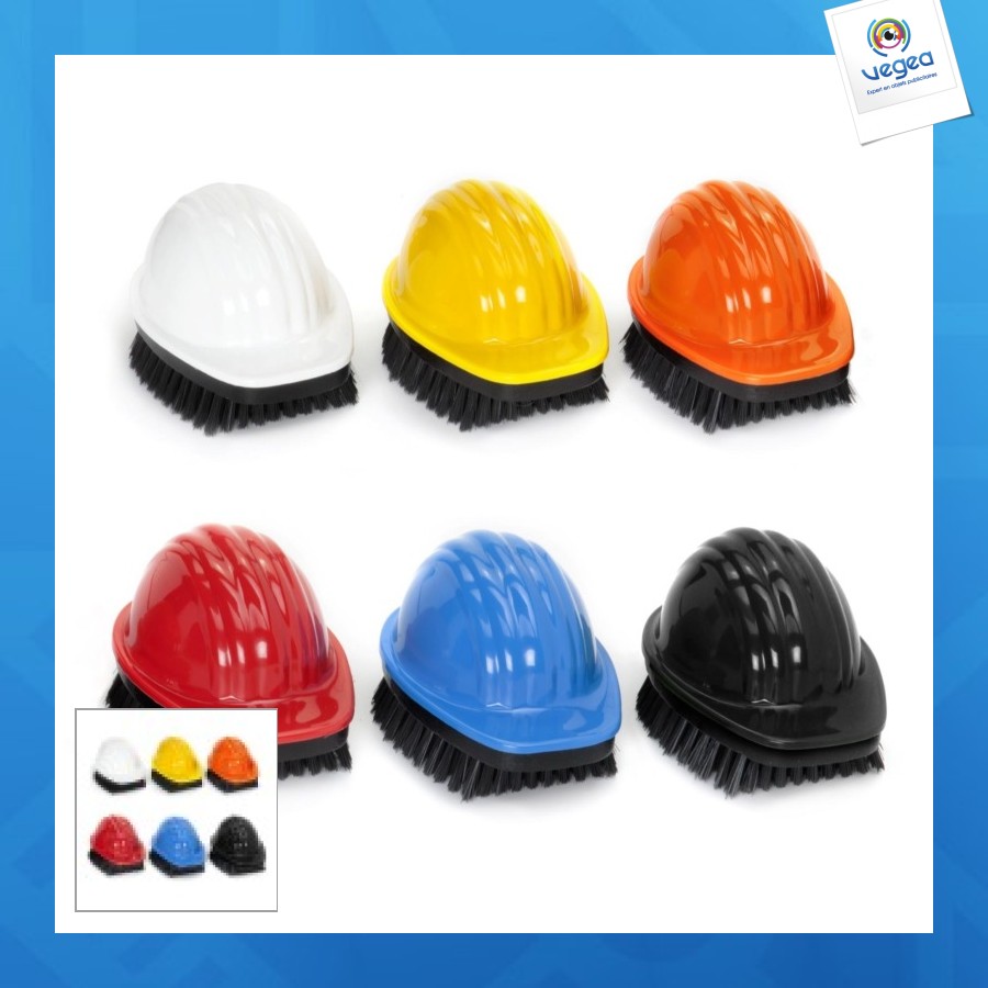 Brosse personnalisée casque de chantier