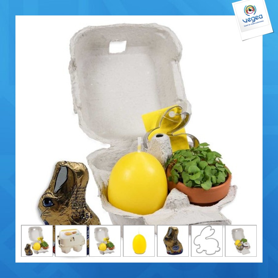 Le plaisir en boîte - avec set de plantation mini-pot en terre cuite, bougie personnalisable ?uf, moule à gâteau ?lapin?