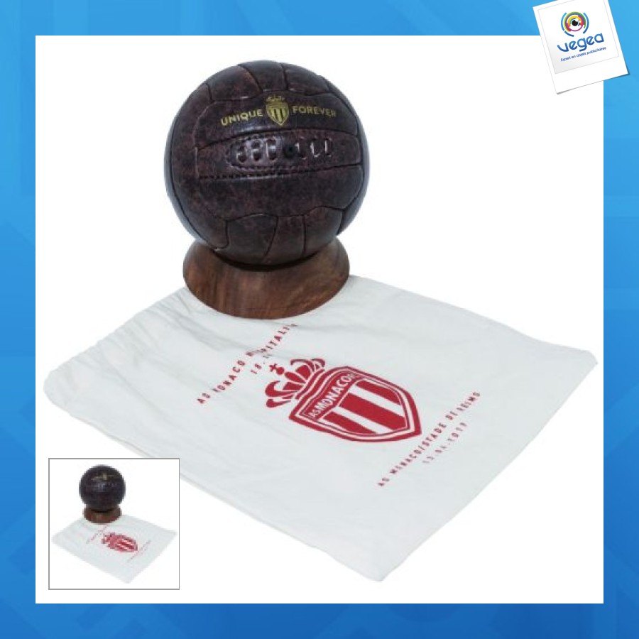 Mini ballon de football avec logo vintage simili cuir