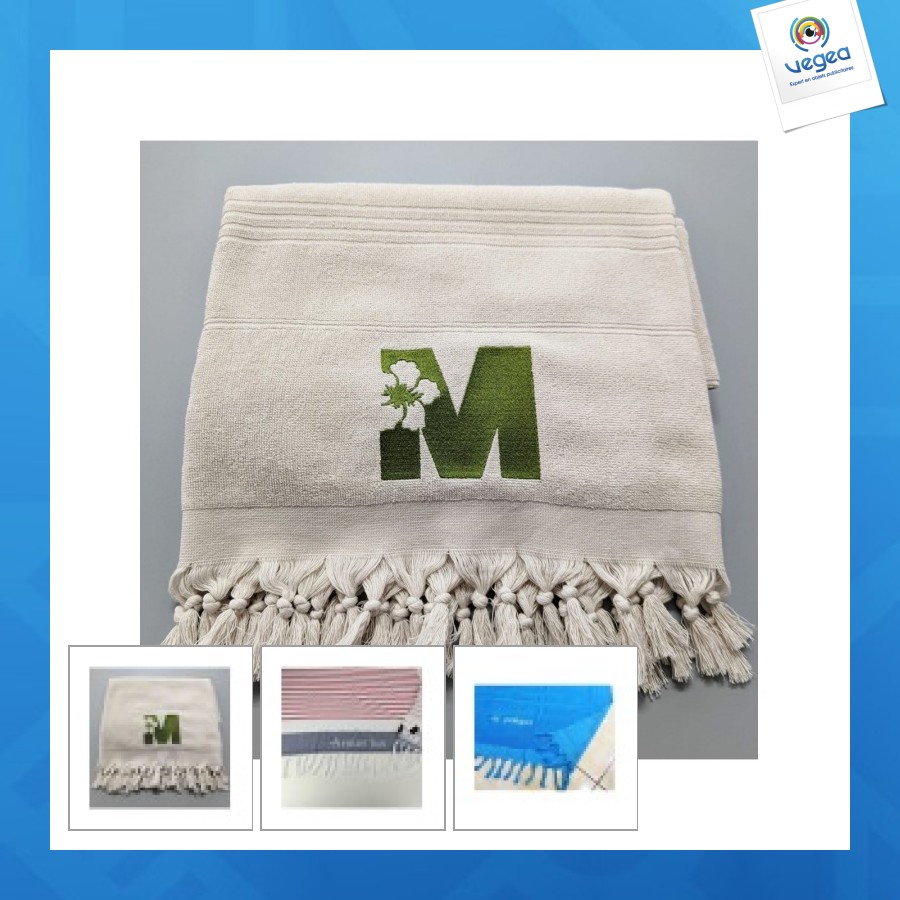 Fouta personnalisable éponge de piscine et plage