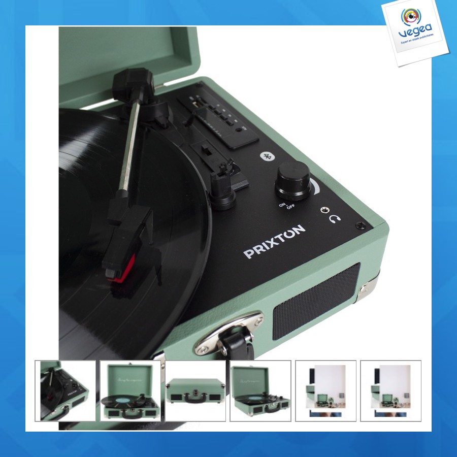 Tourne-disque vinyle prixton vc400