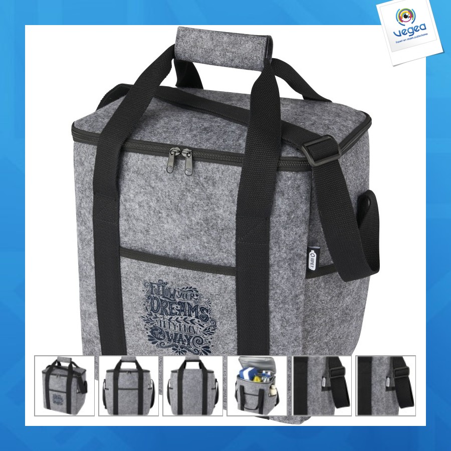 Sac isotherme felta pour boissons en feutrine recyclée grs de 21 l