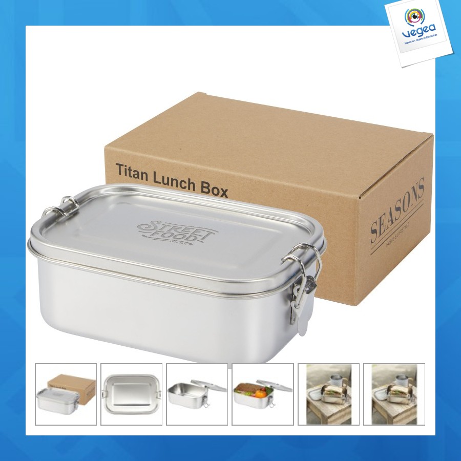 Boîte repas titan en acier inoxydable recyclé