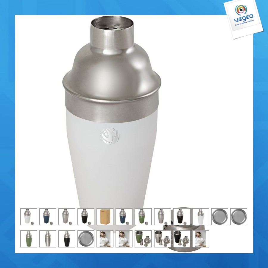 Shaker promotionnel gaudie en acier inoxydable recyclé