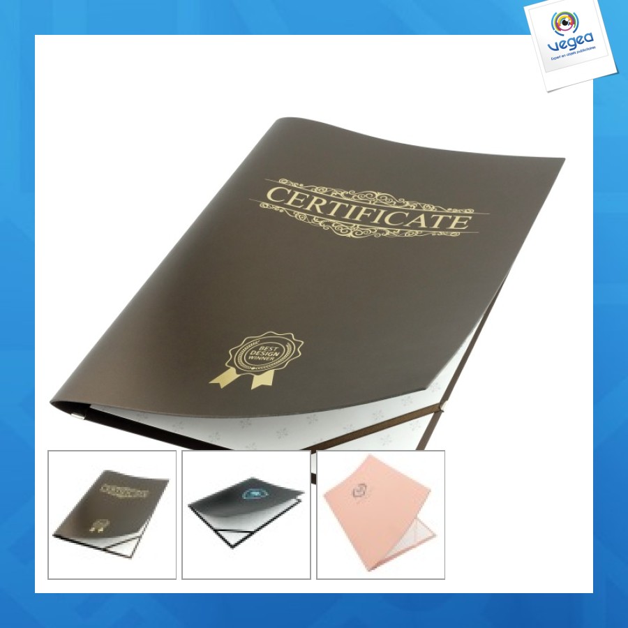 Couverture de diplôme a4 en cuir